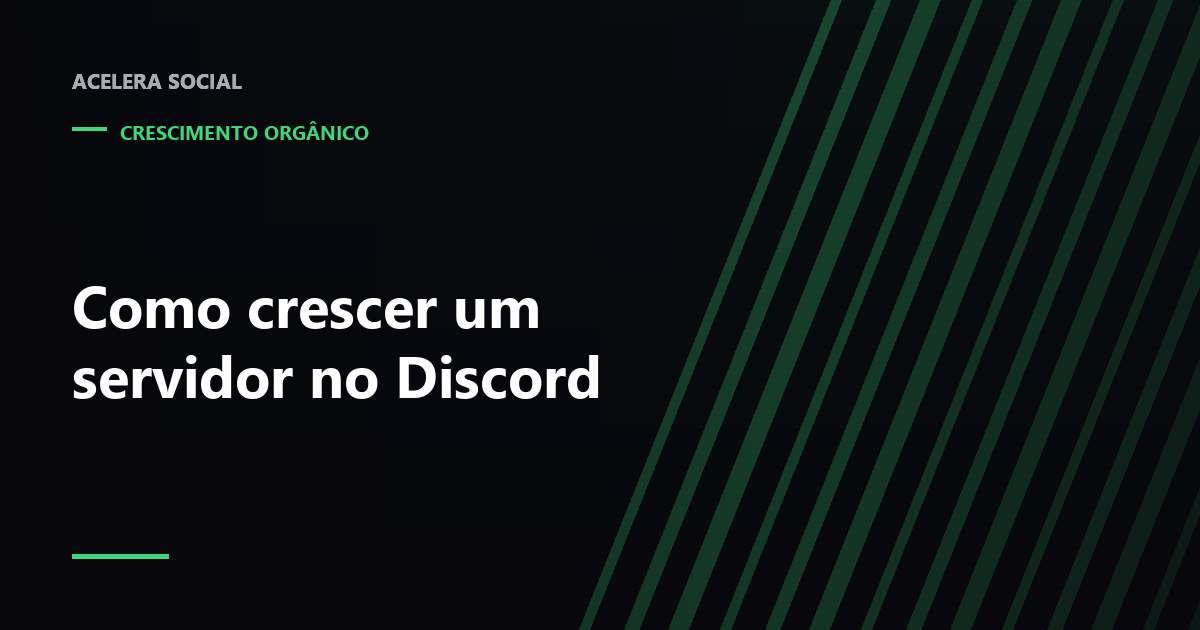 Servidor do Discord com poucos canais e uma conversa concentrada em um deles
