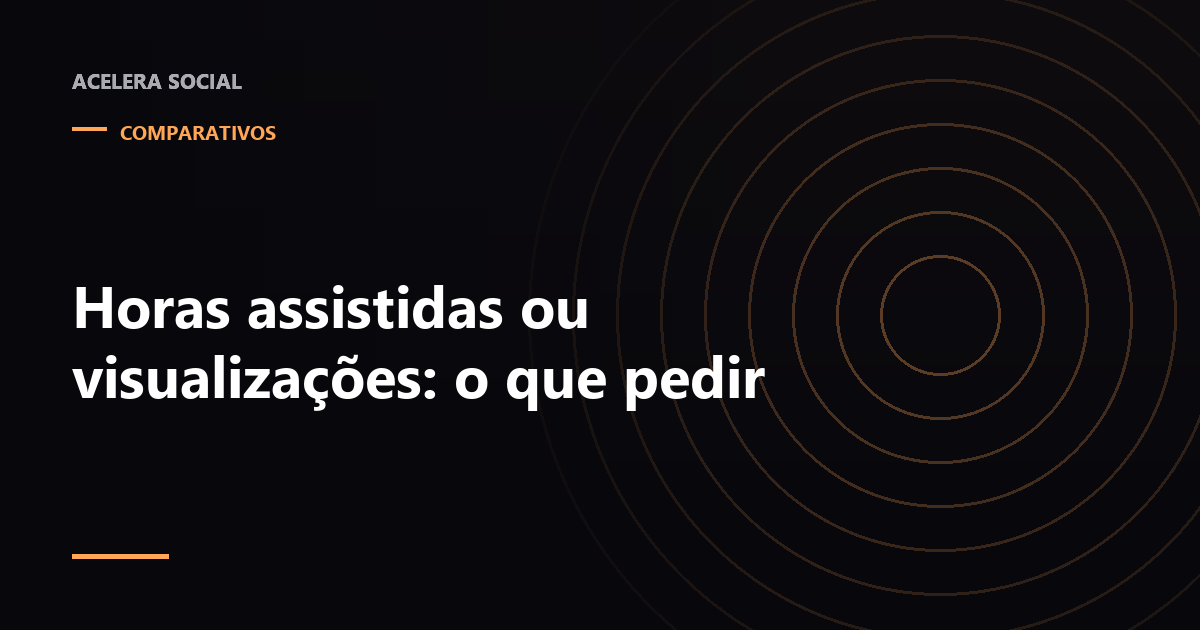 Dois medidores lado a lado na tela de um canal, um contando eventos de play e outro acumulando horas
