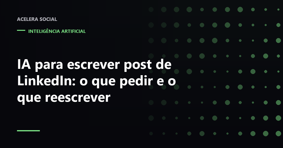 Rascunho de post na tela com frases genéricas riscadas e anotações à mão na margem