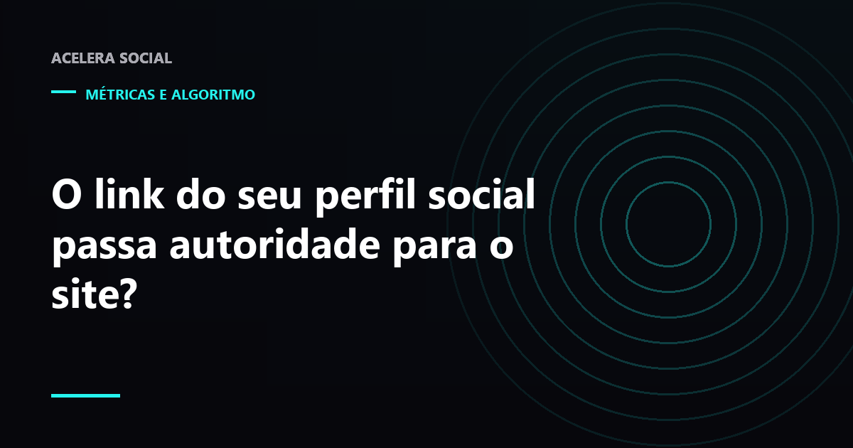 Campo de endereço de um perfil apontando para um site, com a seta interrompida no meio do caminho