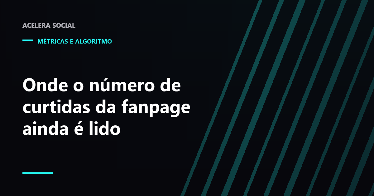 Cabeçalho de uma fanpage com o contador de curtidas destacado ao lado do de seguidores