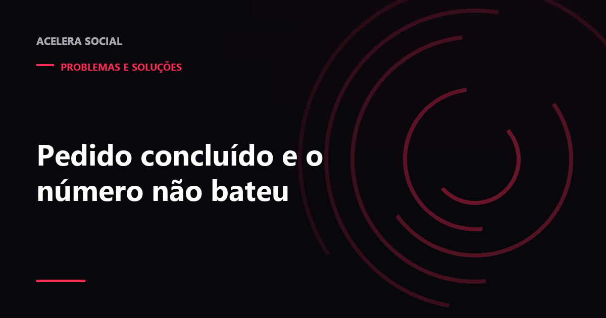 Tela de pedido com status concluído ao lado de um contador de perfil parado em um valor menor