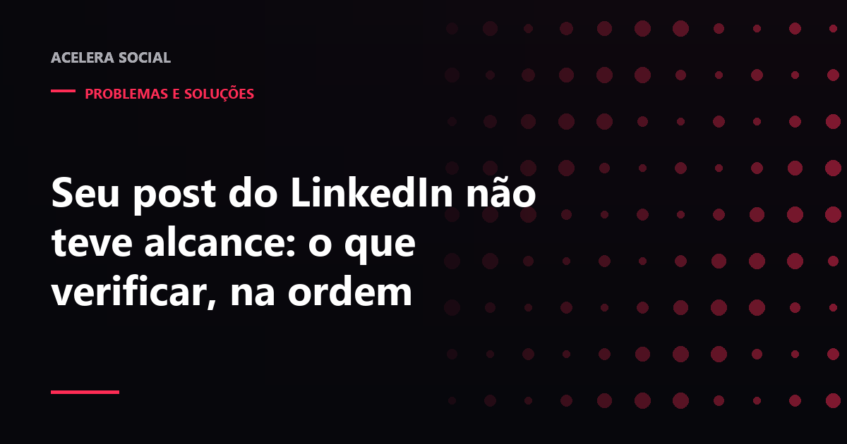 Tela de análise de uma publicação do LinkedIn com a curva de impressões quase reta