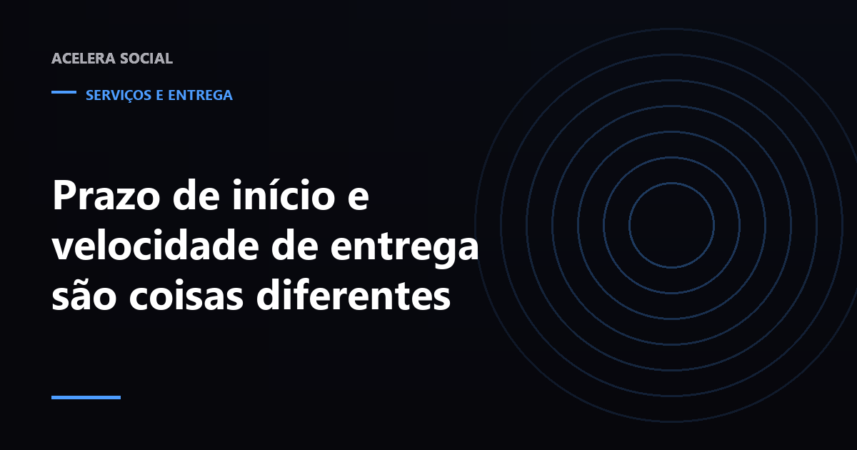 Uma fila de espera à esquerda e uma barra de progresso subindo em degraus à direita, separadas por uma linha vertical