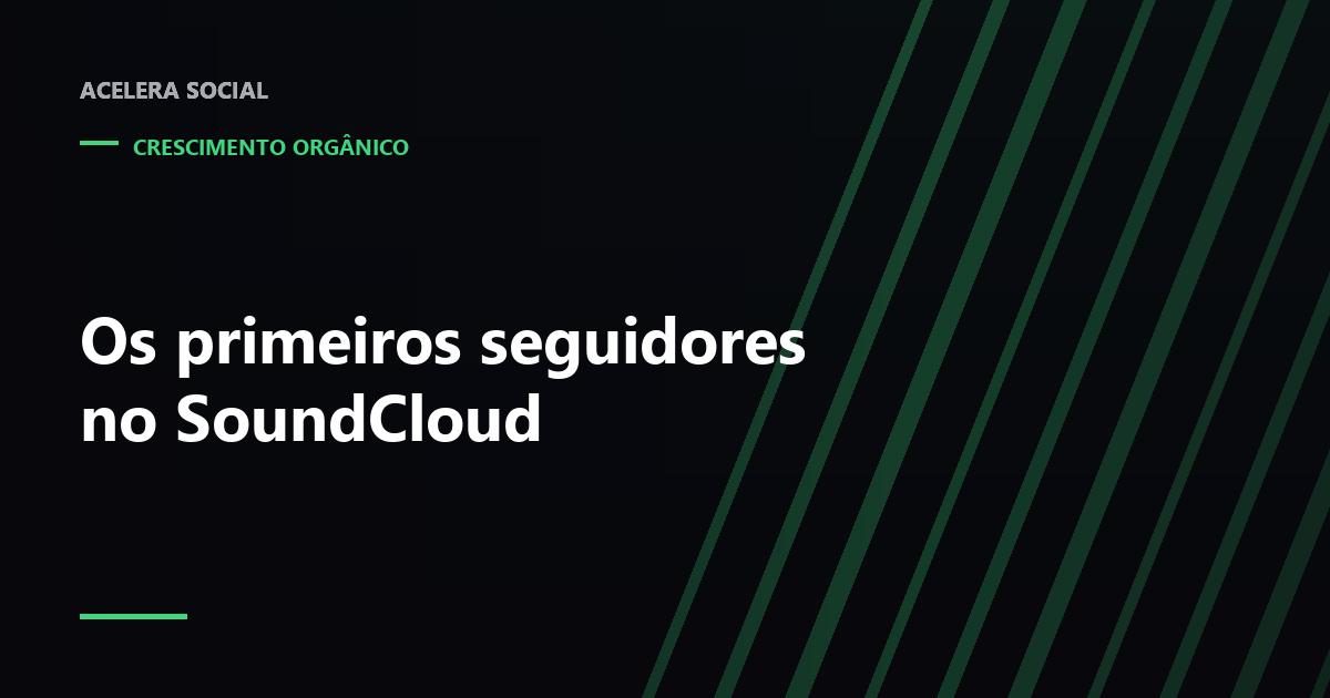 Perfil novo de artista no SoundCloud com forma de onda de uma faixa e poucos seguidores no contador
