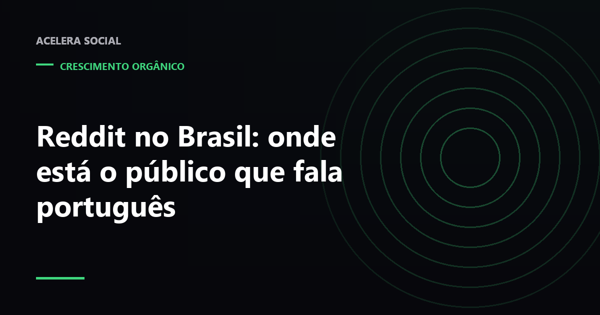 Tela de busca de comunidades do Reddit com resultados em português na lateral