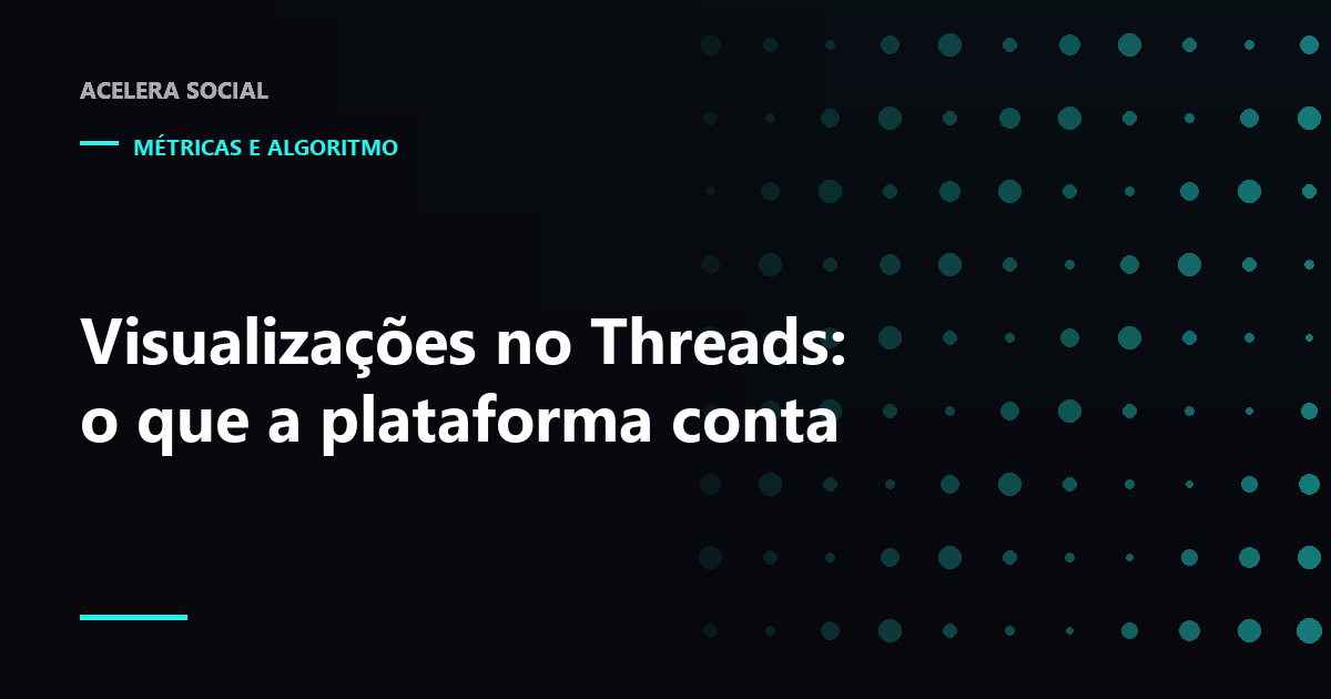 Post de texto numa tela de celular com um contador de visualizações ao lado